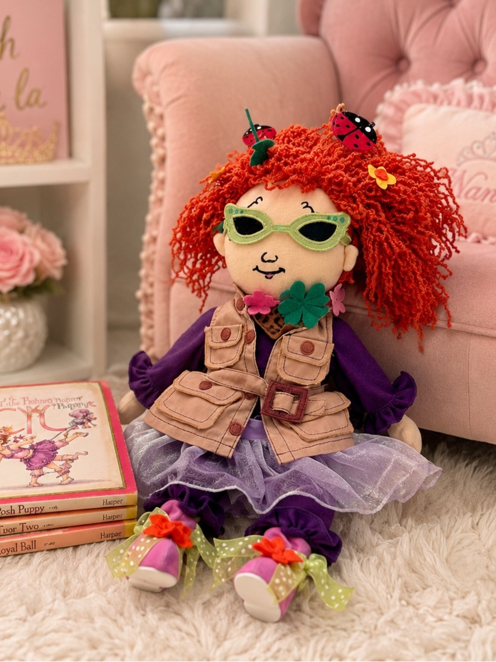 Retired Madame Alexander Fancy Nancy Explorer Plush Doll 18”
